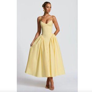 Emerson Midi Dress - Lemon